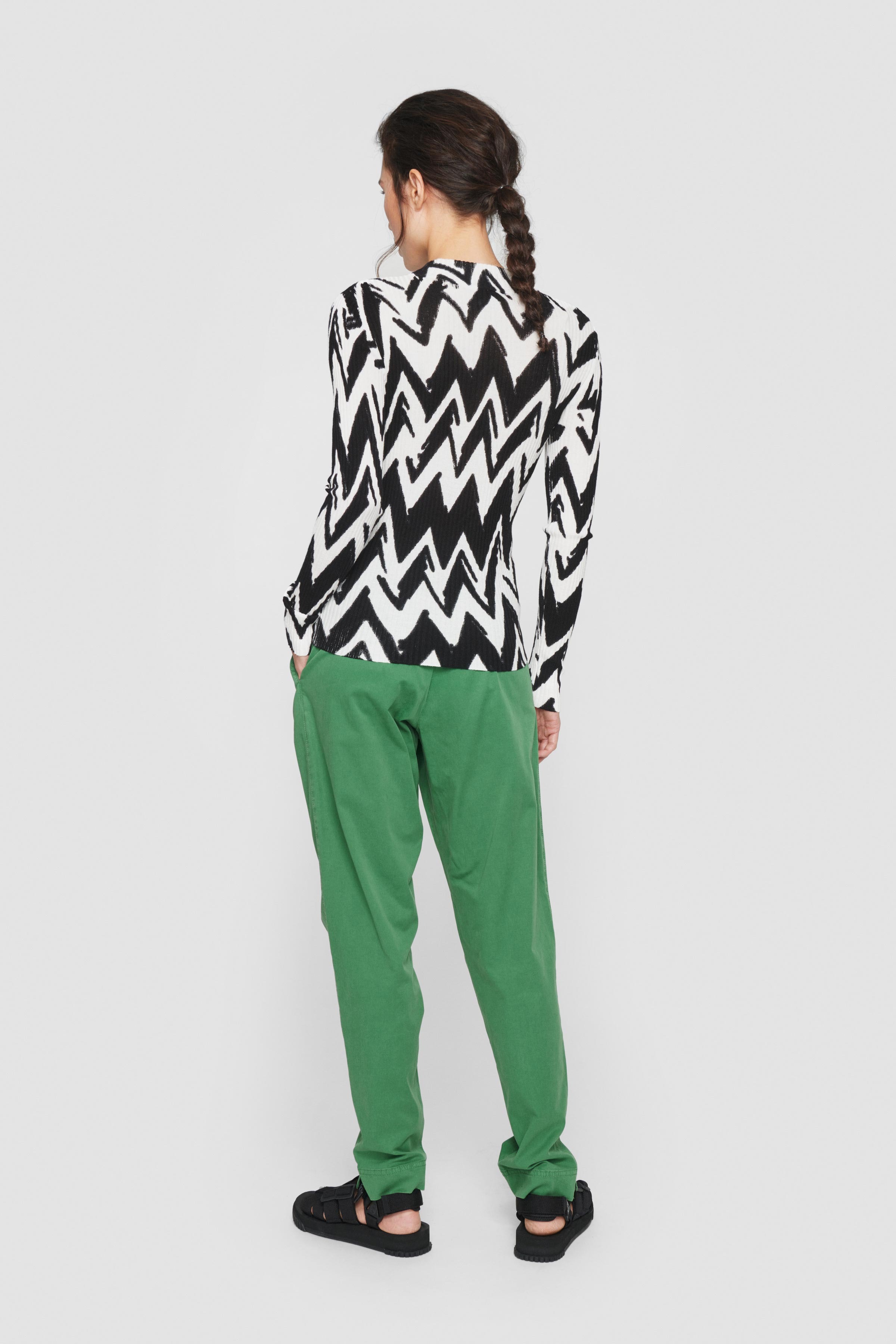 Peach  - Flex Cotton Plain Elasticated Pant