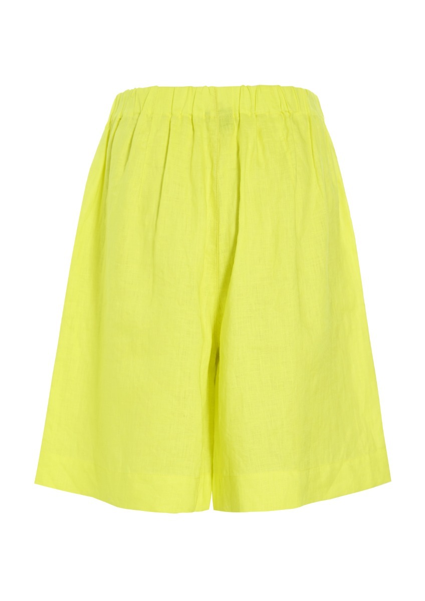 極美品✨ OMMO LINEN SHORT ALL IN ONE 白 現行 Linen shorts with embossed logo in white | GUCCI® US