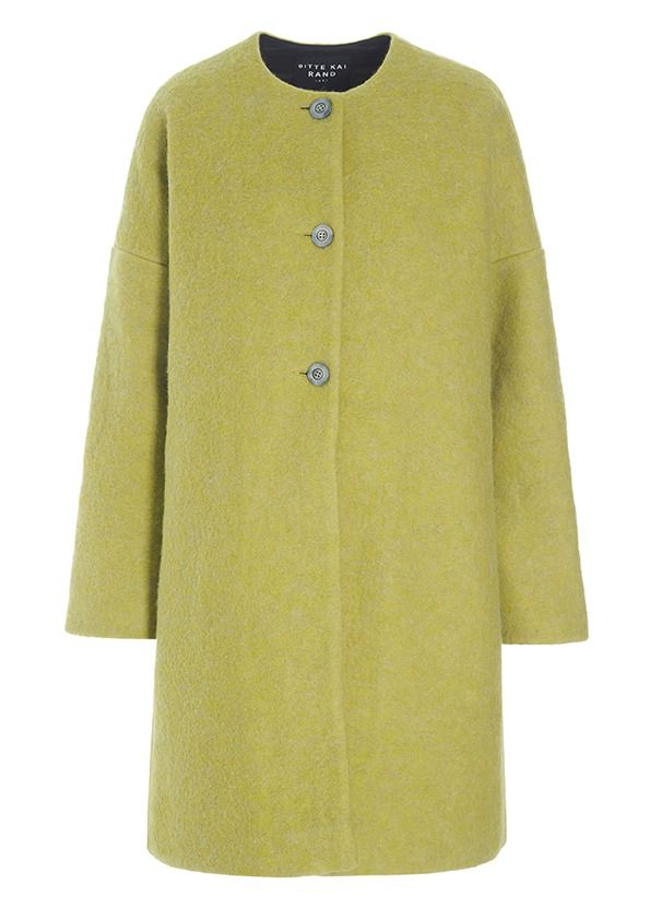 Changeant wool mix coat