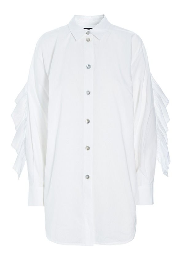 Core cotton flounce shirt