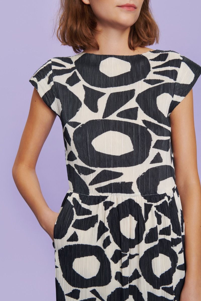 Cut-out collage dress