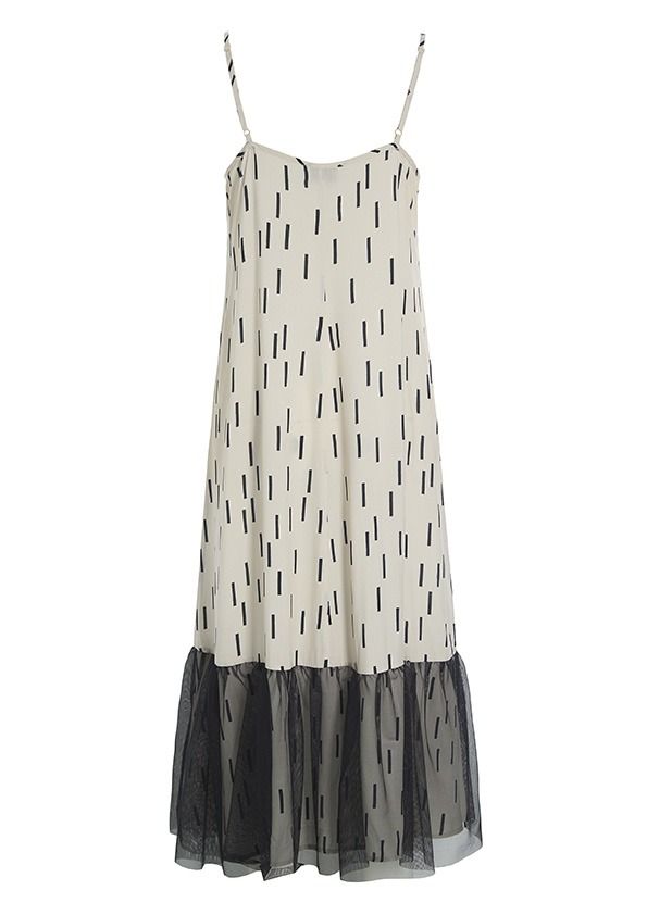 Summer rain & dahlias FSC strop kjole