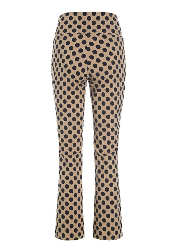 Blurred dot pants with flare