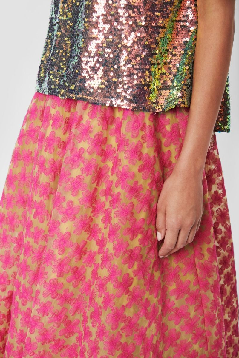 Flower organza skirt