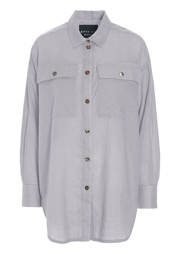 Blur cotton shirt with collar