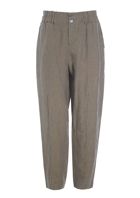 Lazy linen wide pants