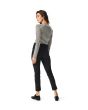 Magic stretch trousers with slits b length