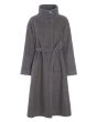 Changeant wool mix coat with collar