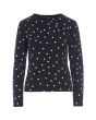 Scattered dot jersey bluse