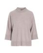 Cloud cashmere blouse with round neck