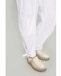 Lazy linen trousers with buckle
