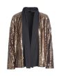 Oiled sequin jacket