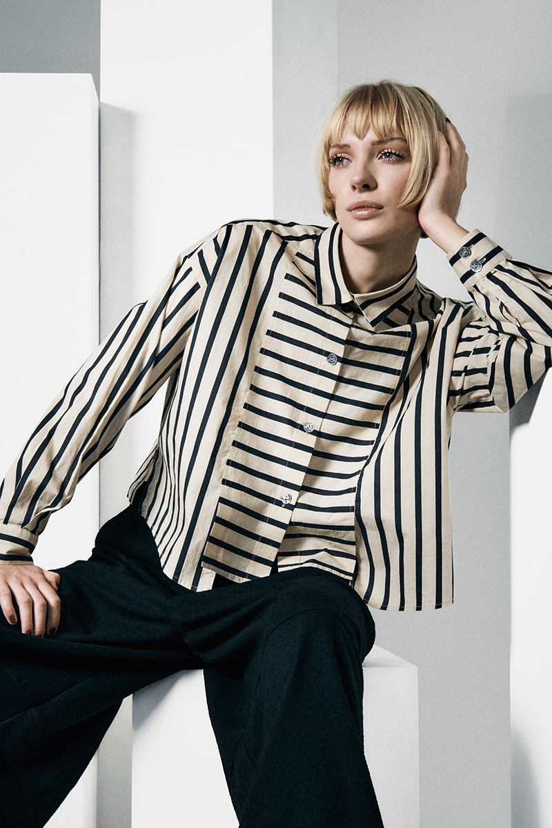 Pirate stripe skjorte med læg