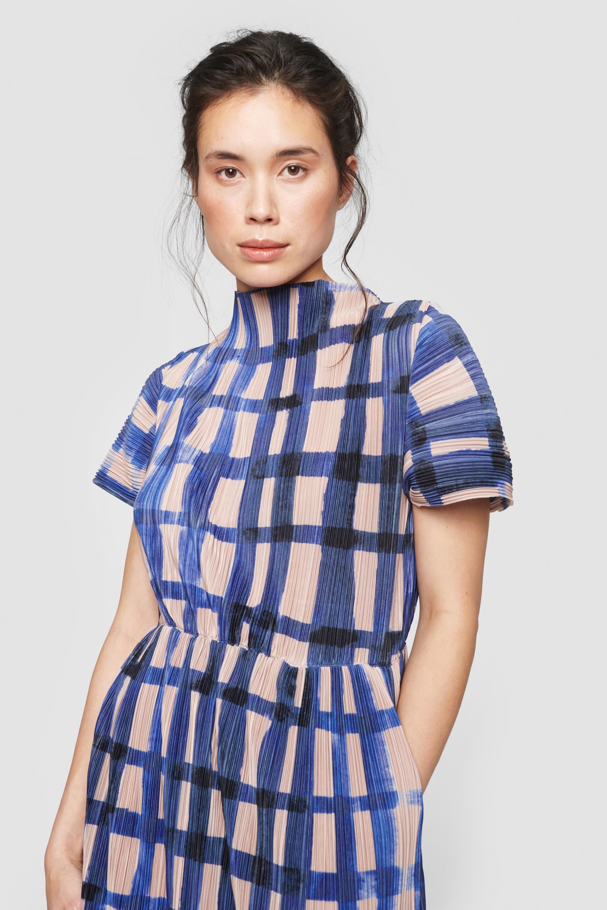 Watercolour check klänning