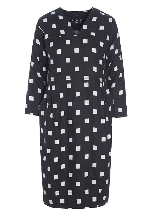 Checkpoint linen dress