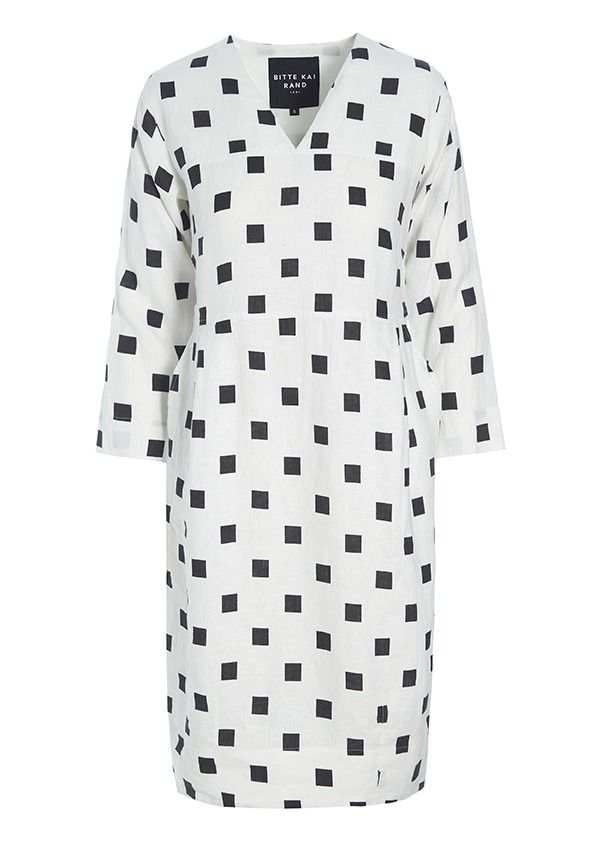 Checkpoint linen dress