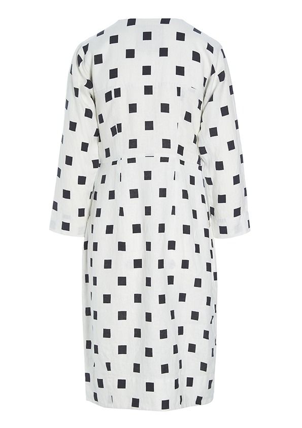 Checkpoint linen dress