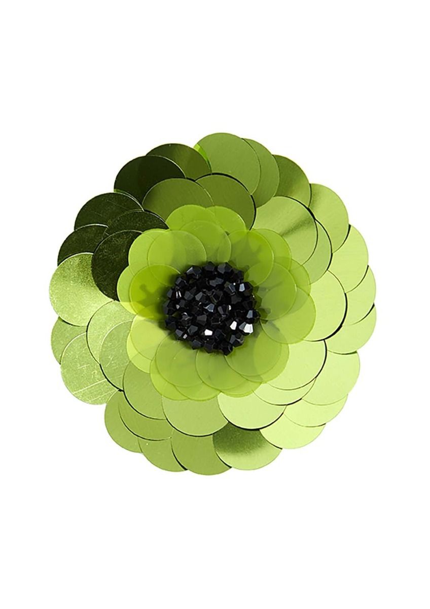 Sequin flower brooch