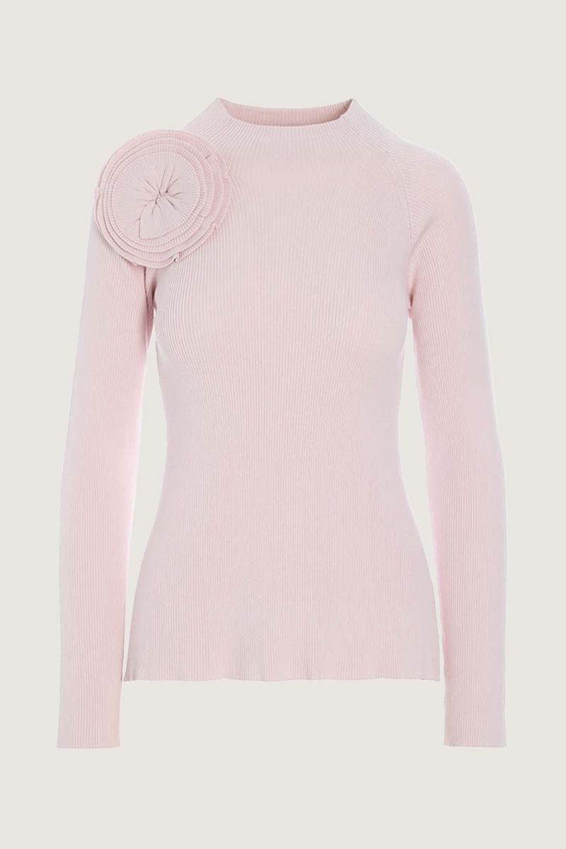 Bloom rib-knit blouse
