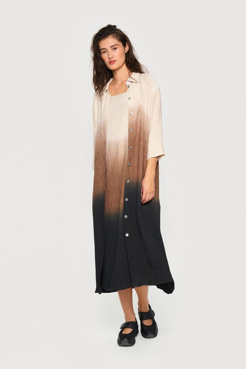 Summer dip dye strap klänning