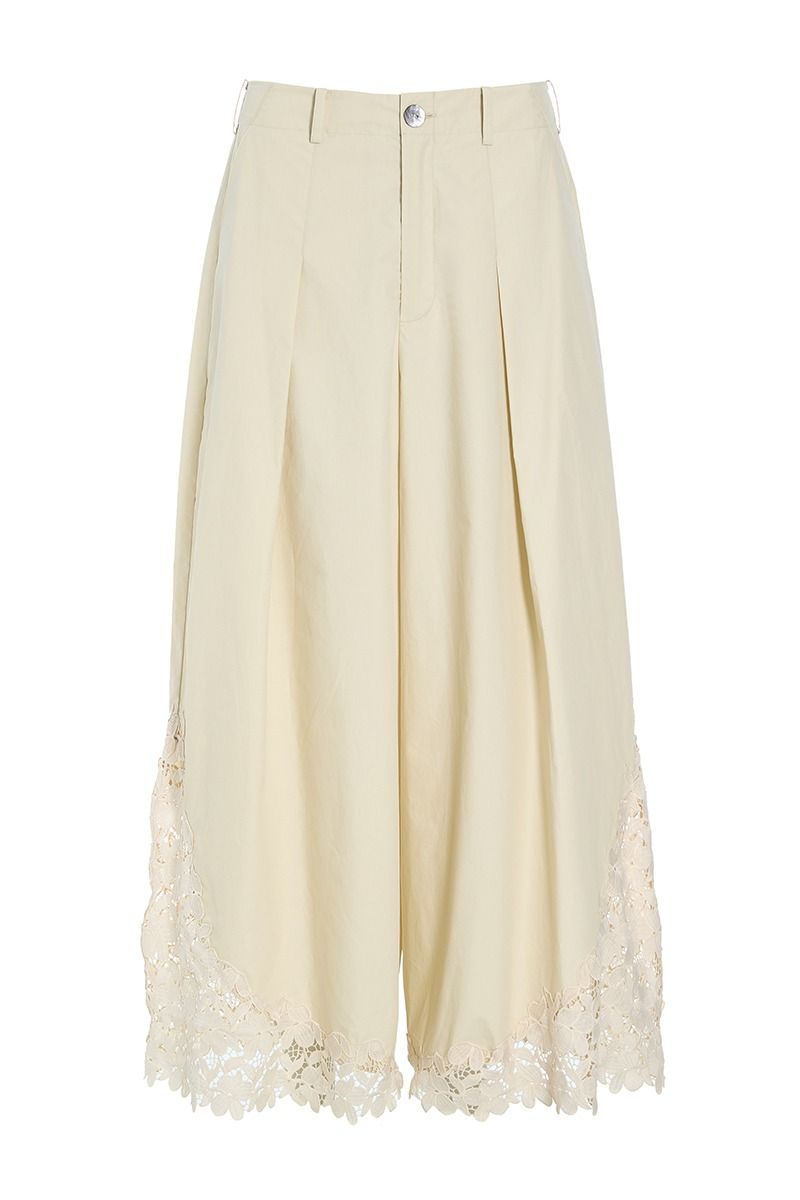 Paper poplin trousers