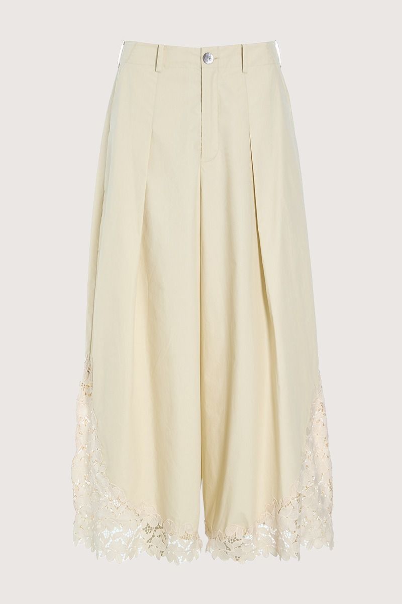 Paper poplin trousers