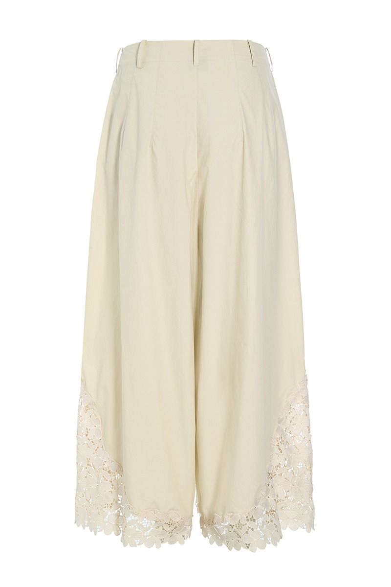 Paper poplin trousers