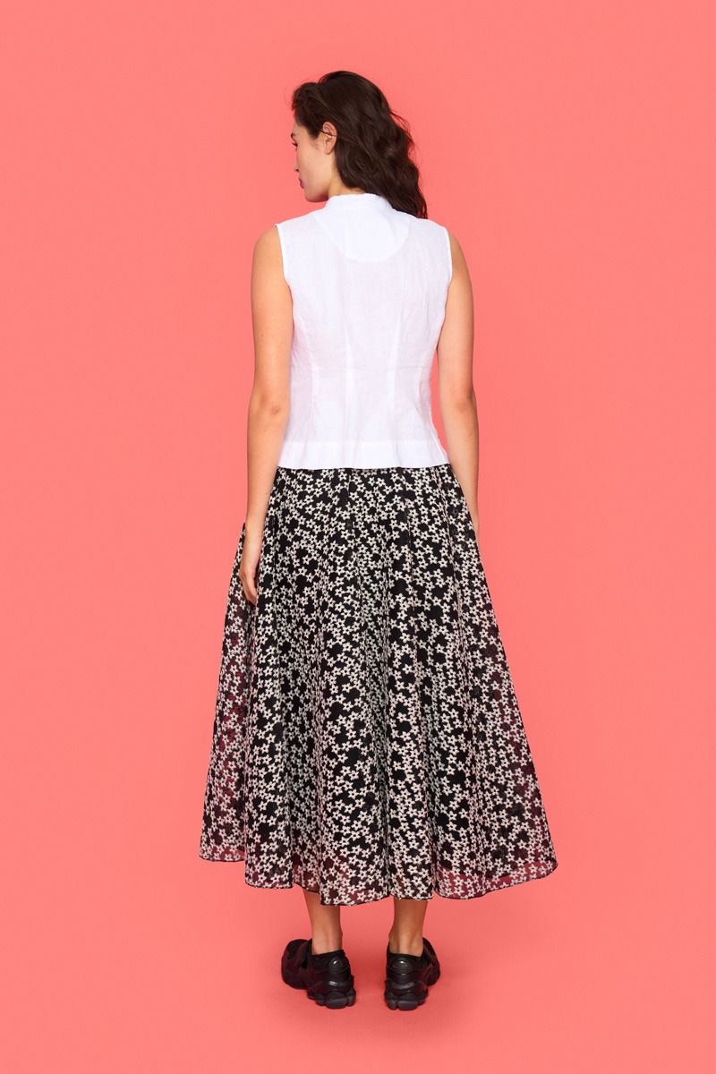 Flower mesh kjol