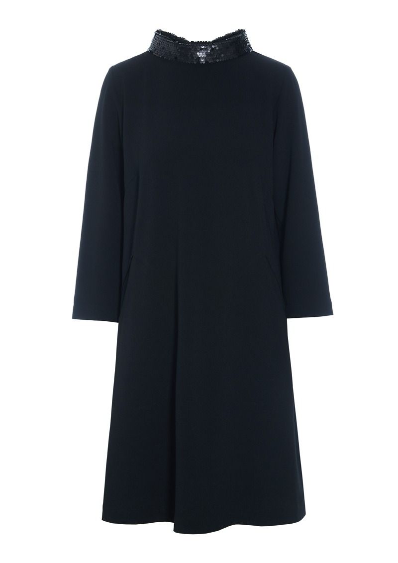 Nima crepe klänning med krage