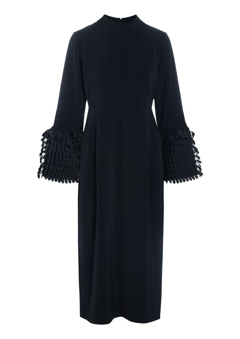 Sakura stretch klänning med volanger