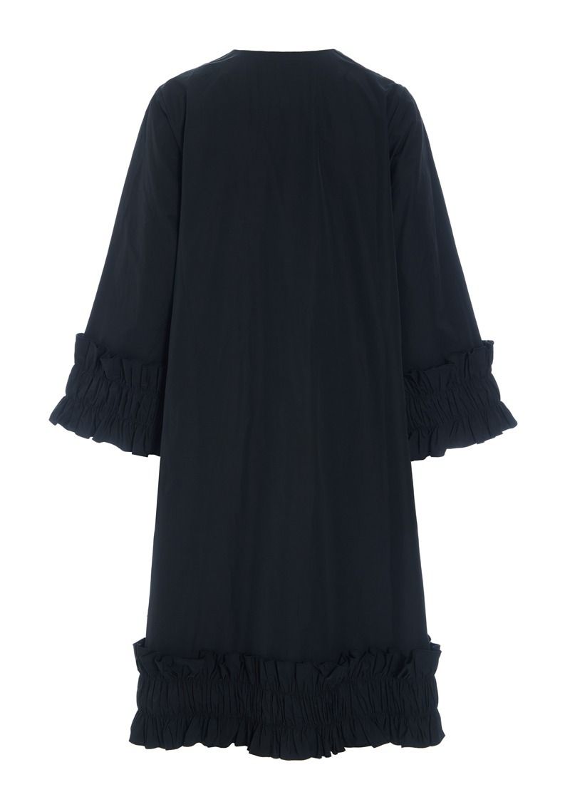 Fukkura poplin blixtlåsklänning