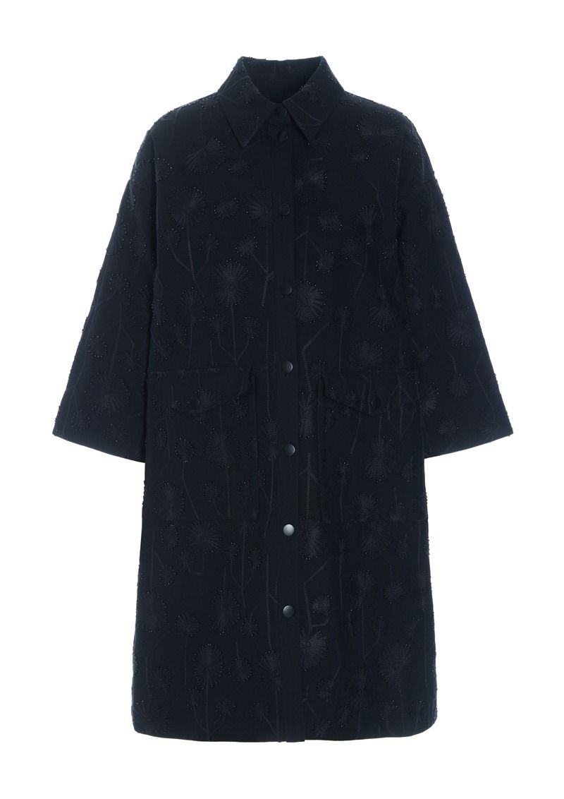 Dark daisy coat dress