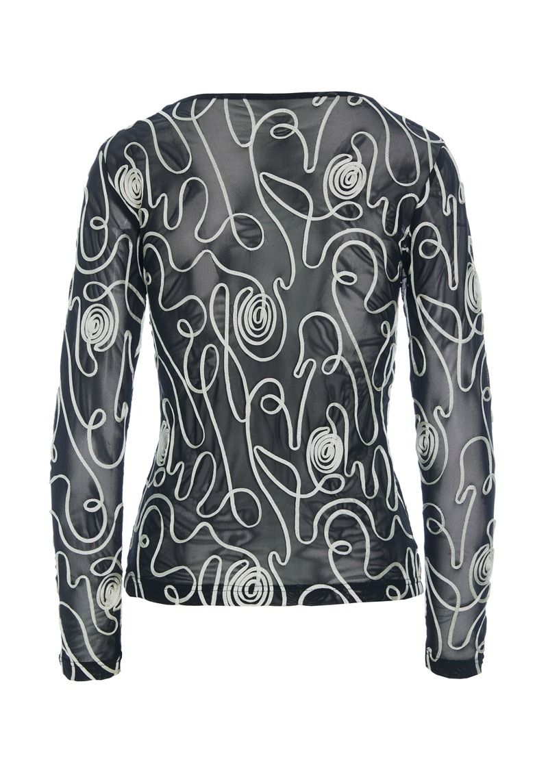 Twirl mesh mesh t-shirt