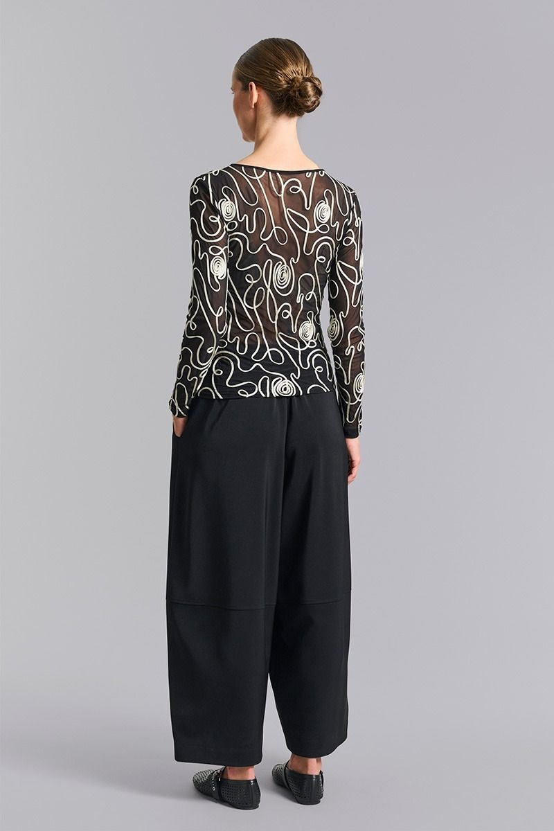 Twirl mesh mesh t-shirt