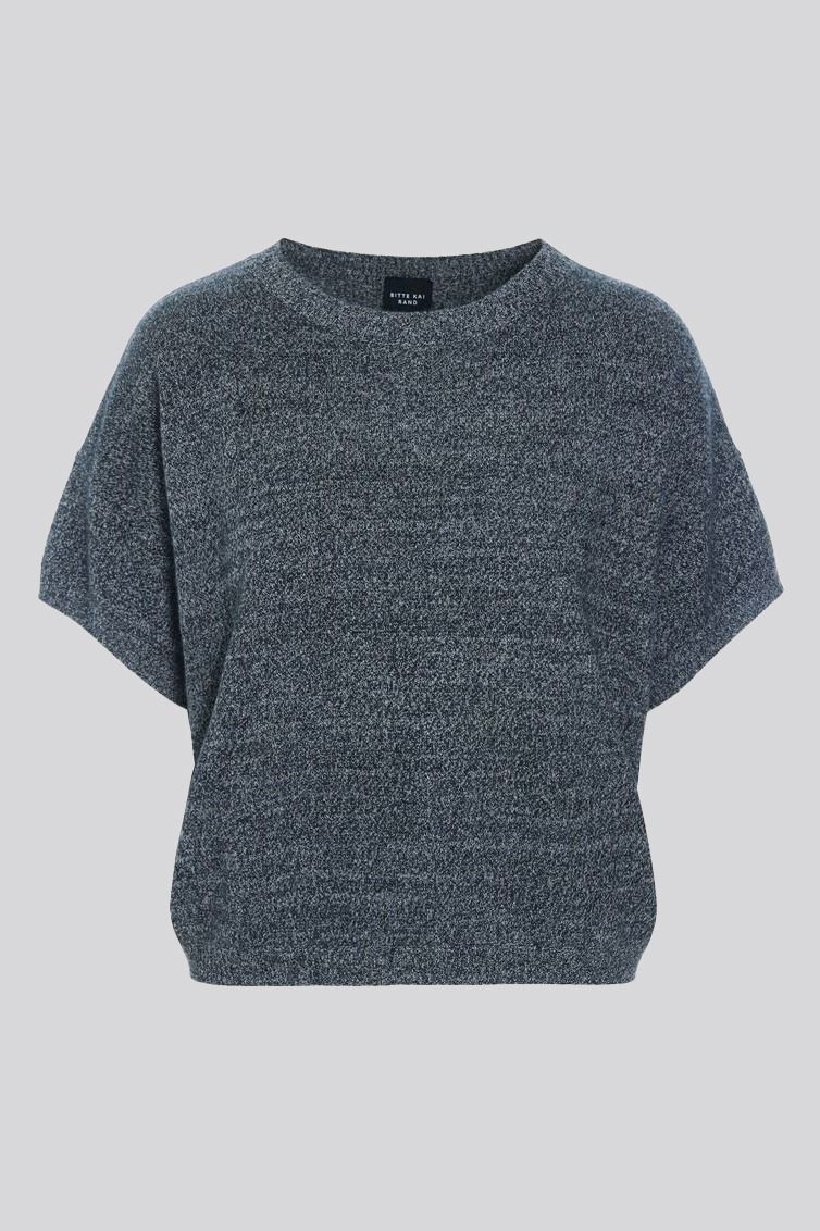 Cloud cashmere short sleeve blouse