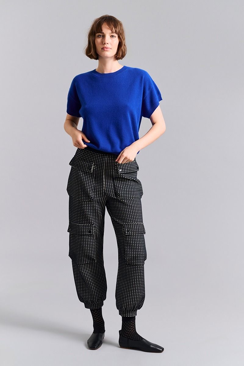 Cloud cashmere kortärm blus