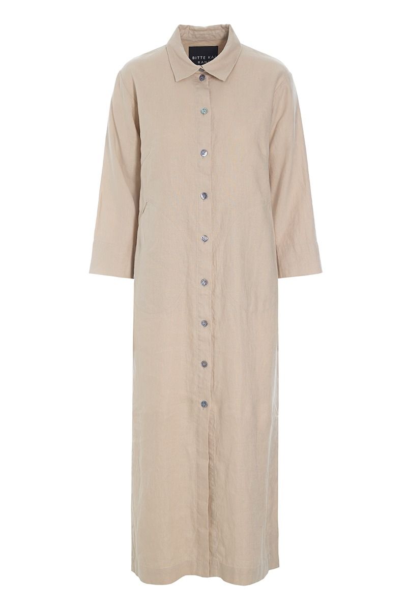 Lazy linen shirt dress