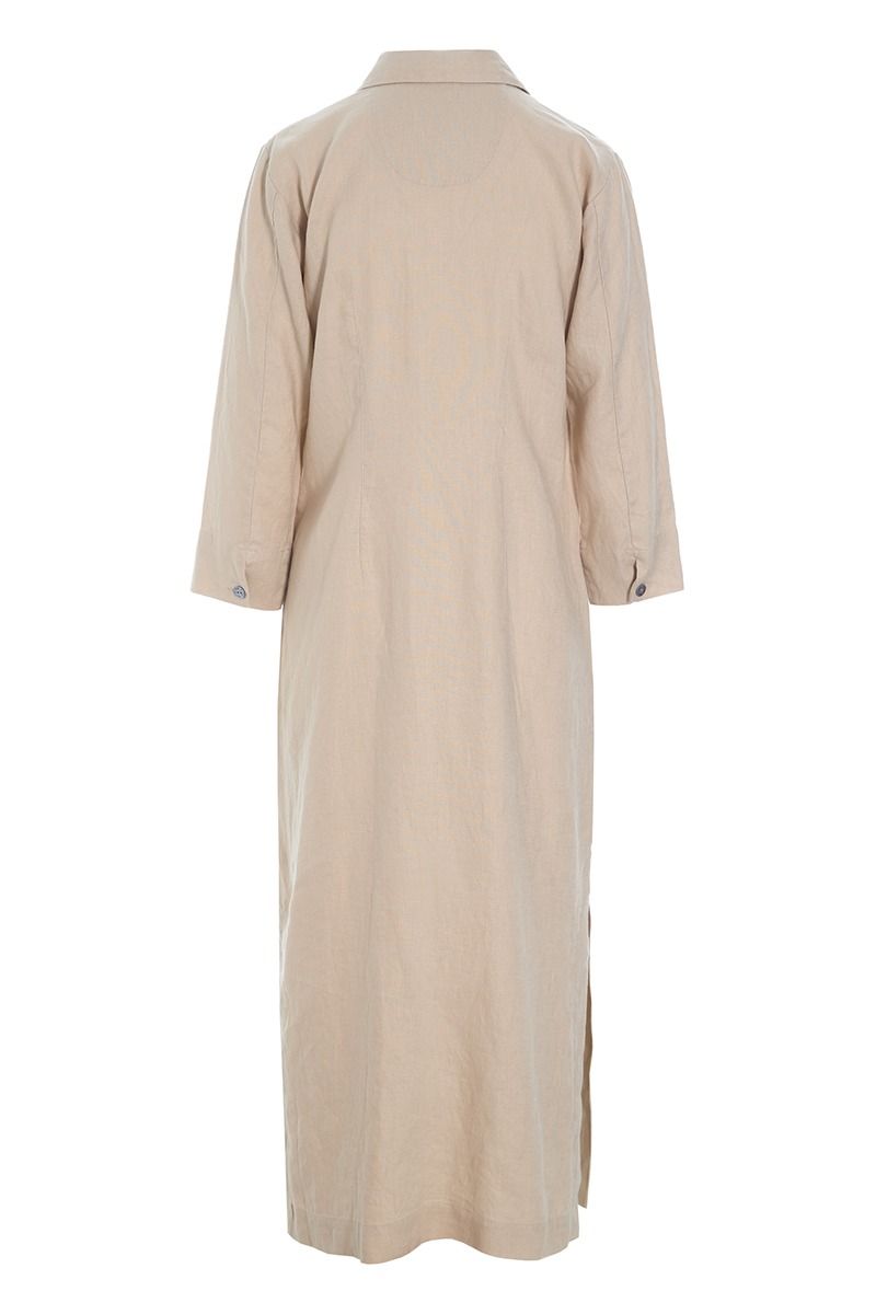 Lazy linen shirt dress