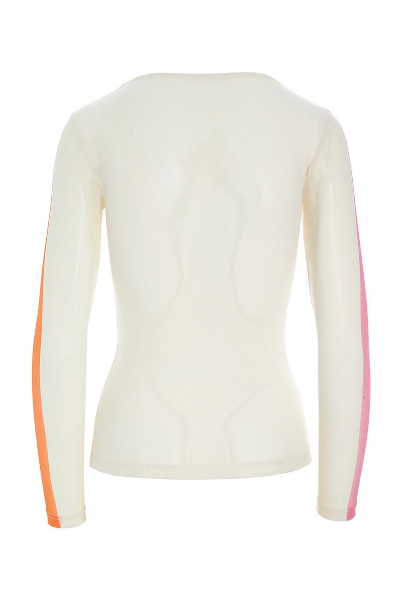 Contrast fukashi mesh t-shirt