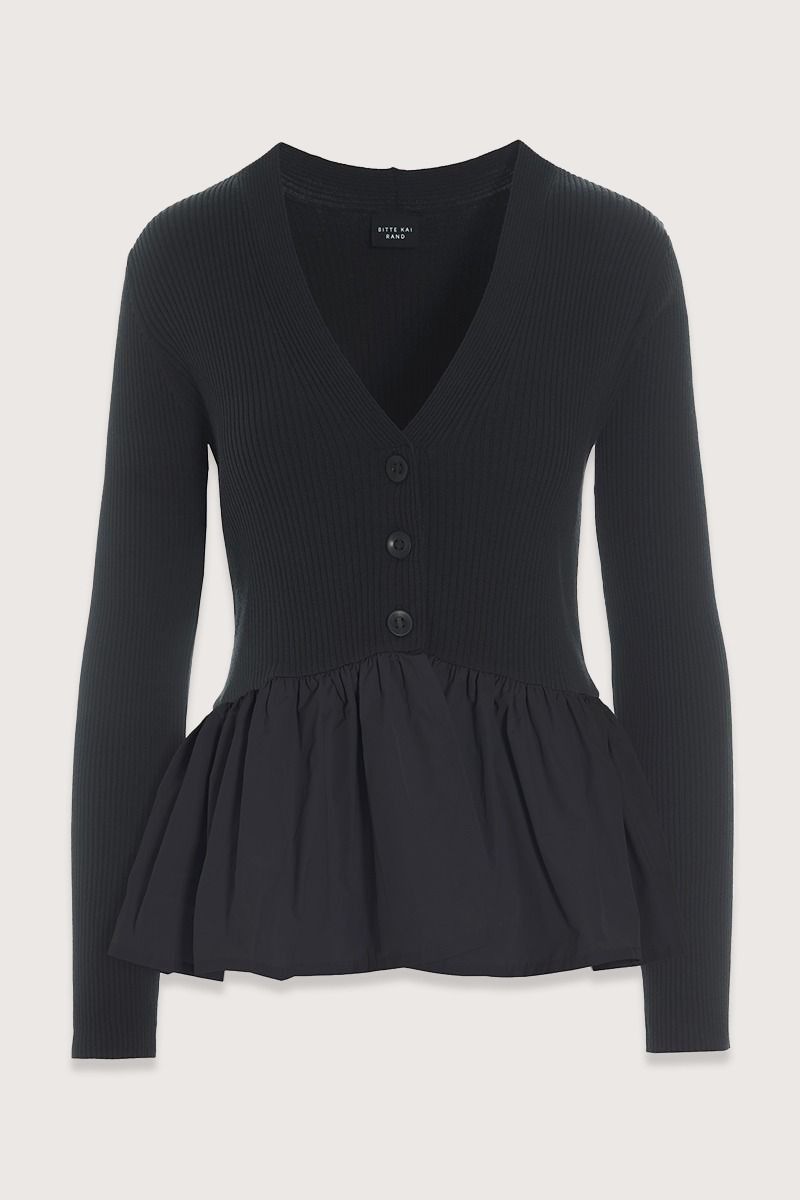 Saku bluse med flæse
