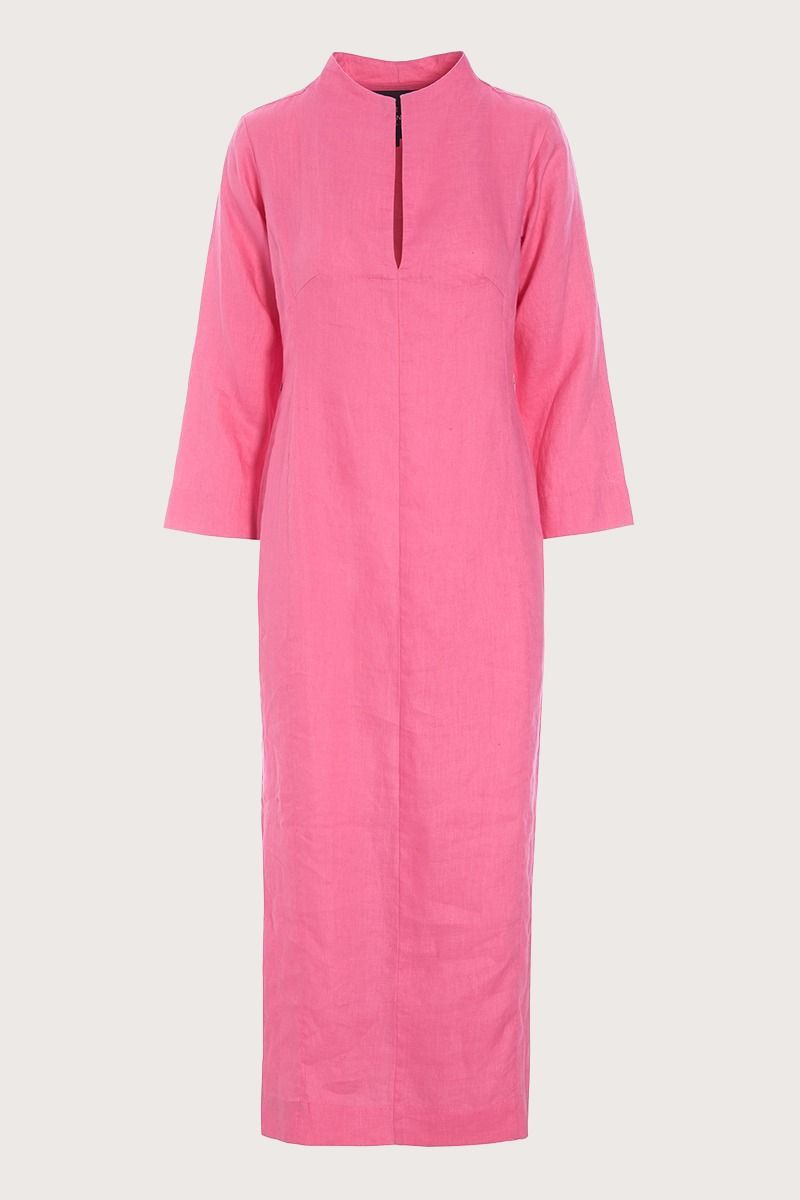 Airy linen lång klänning