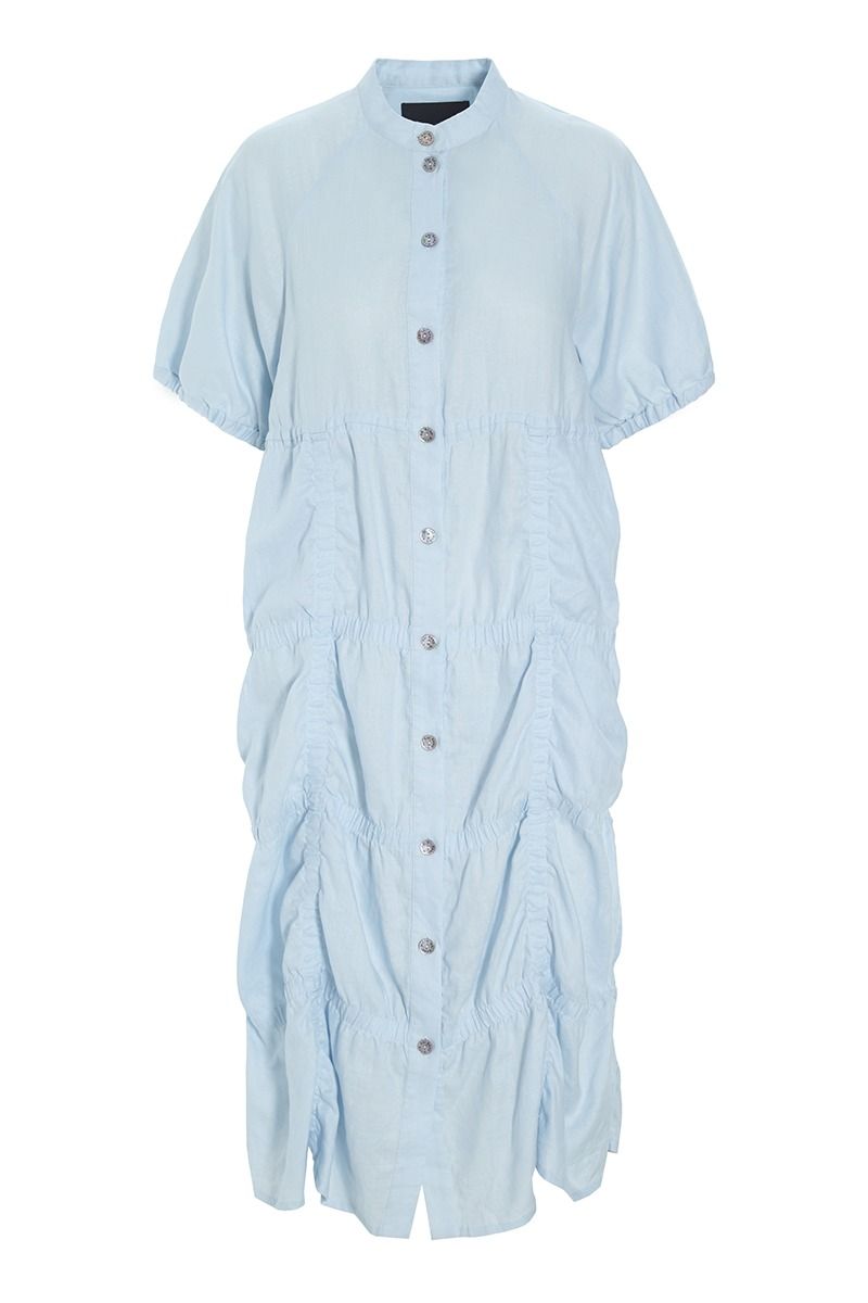 Airy linen skjortklänning