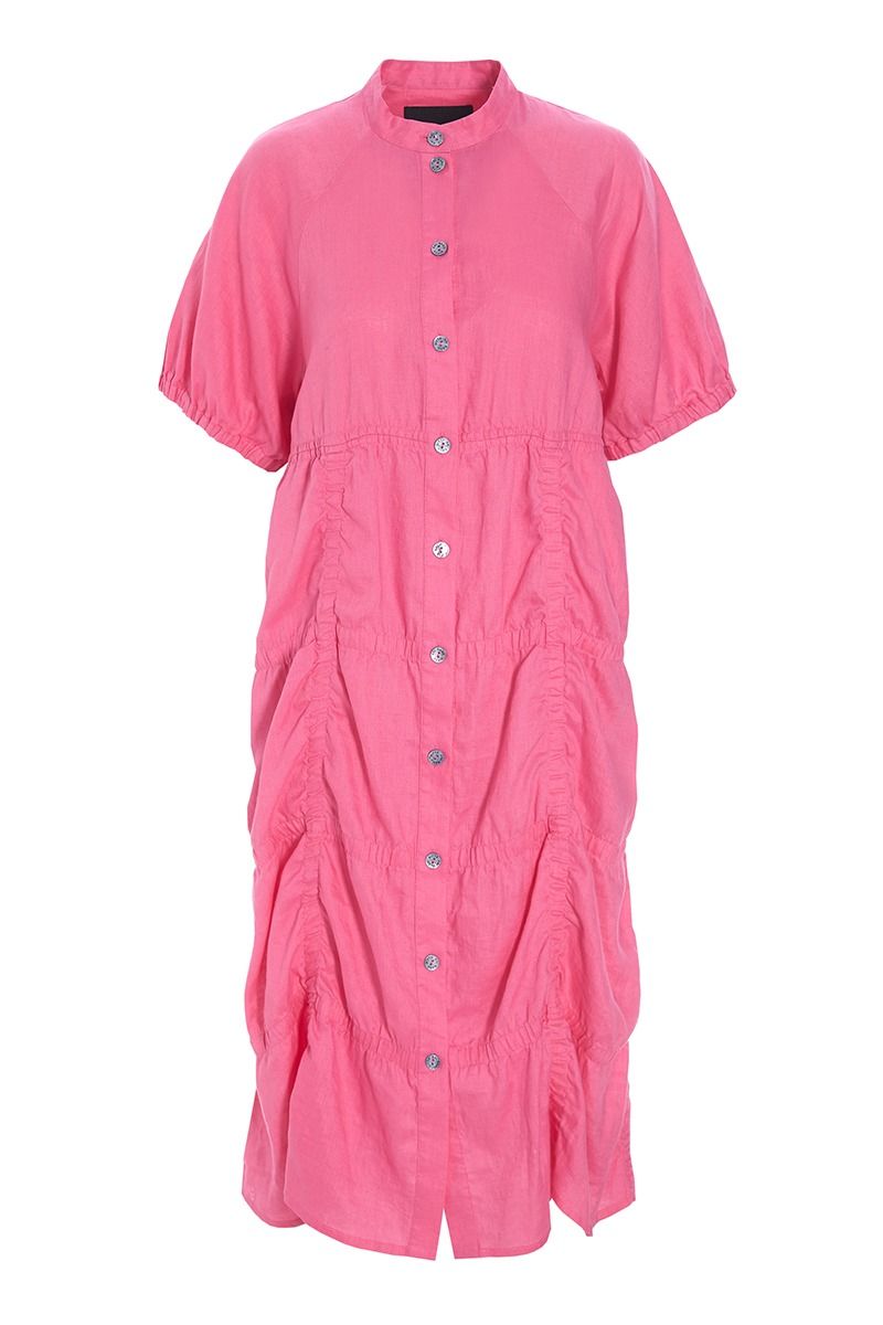 Airy linen skjortklänning