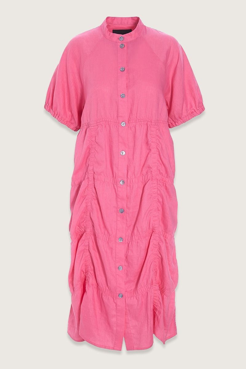 Airy linen skjortklänning