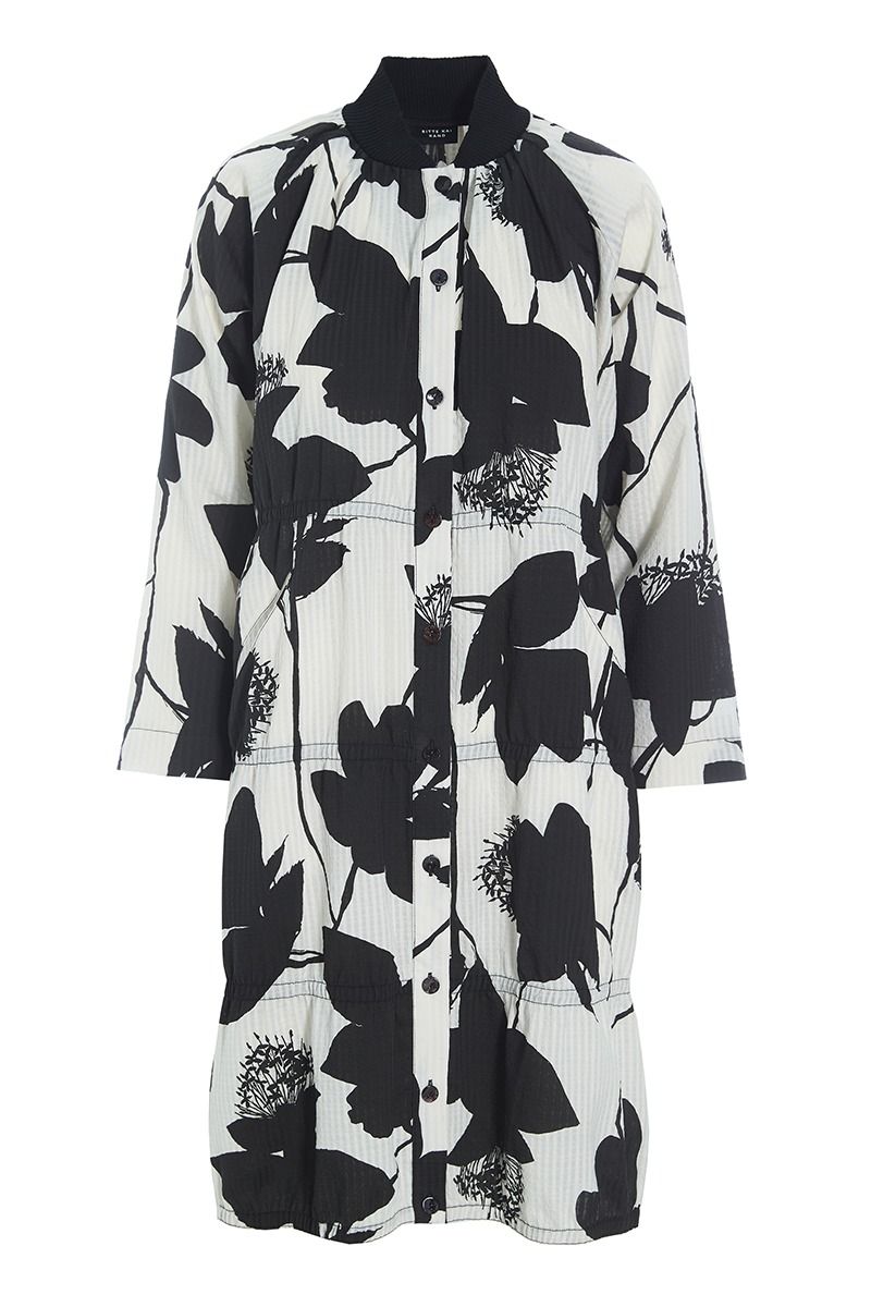 Seersucker bloom klänning med resår