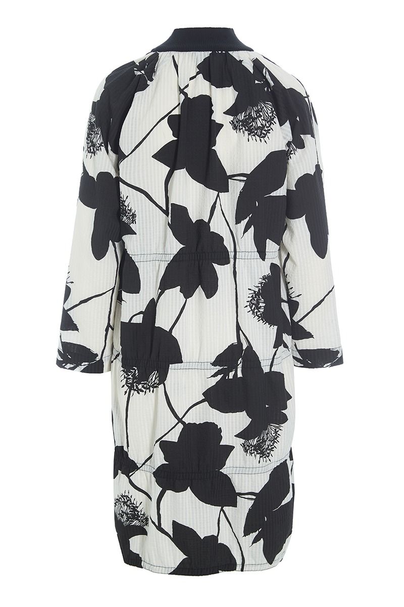 Seersucker bloom klänning med resår