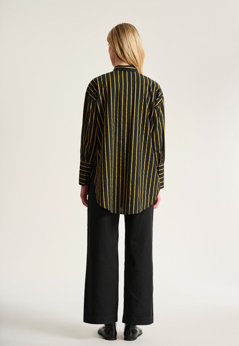Golden stripes big shirt