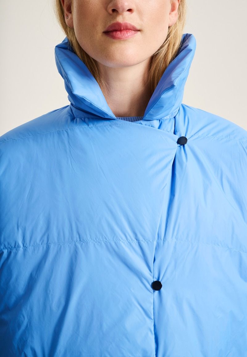 Feather down jacket with lapel