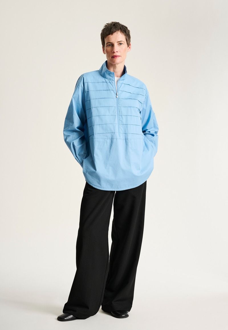 Core cotton pintuckskjorte