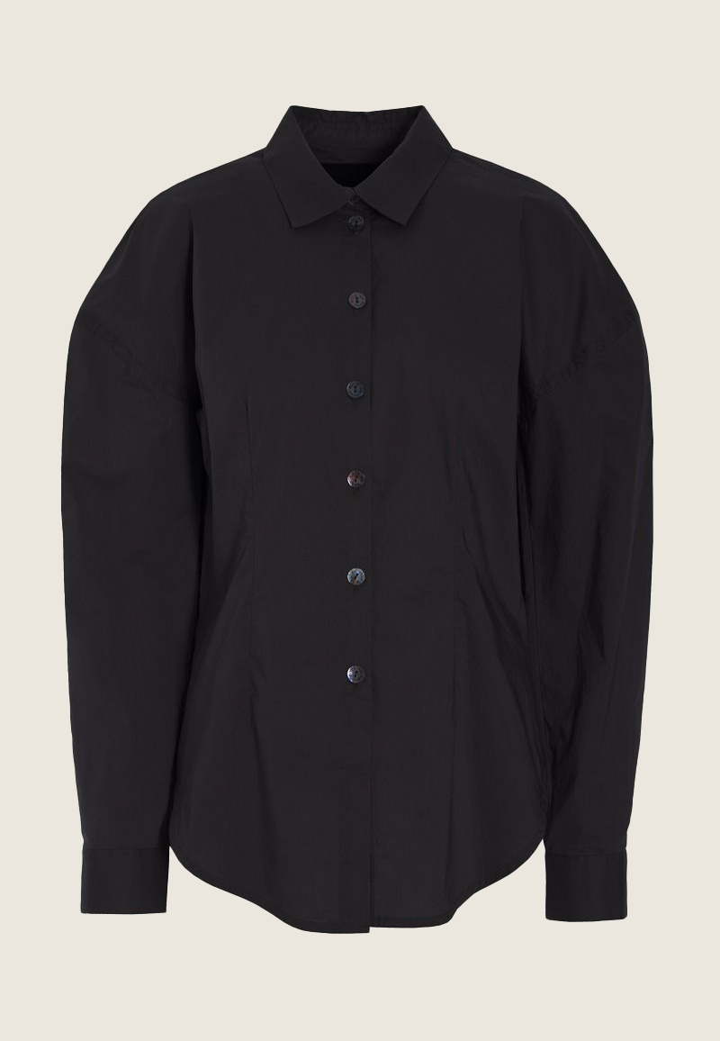 Core cotton sculptural shirt